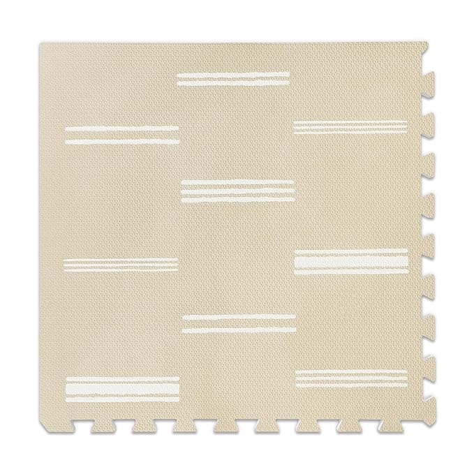 Baby Play Mat for Floor – 6x8ft Old White | Soft Non Toxic Premium EVA Foam Tiles for Tummy Time, Crawling & Playroom – Waterproof Interlocking Floor Mat for Babies & Toddlers by Lillefolk (12 Tiles)