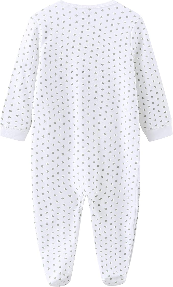 Kiddiezoom Baby and Toddler Boys'Snug Fit Footed One-Piece Romper Jumpsuit Cotton Cotton Footed Outfit
