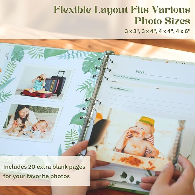 Baby Memory Book Keepsake | Minimalist First 5 Years Baby Book & Photo Album for Baby Boy or Girl| Gender Neutral Baby Journal Scrapbook for Milestones (Modern)