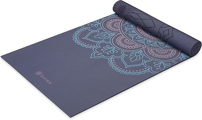 Gaiam Yoga Mat - Premium 6mm Print Reversible Extra Thick Non Slip Exercise & Fitness Mat for All Types of Yoga, Pilates & Floor Workouts (68" x 24" x 6mm Thick)
