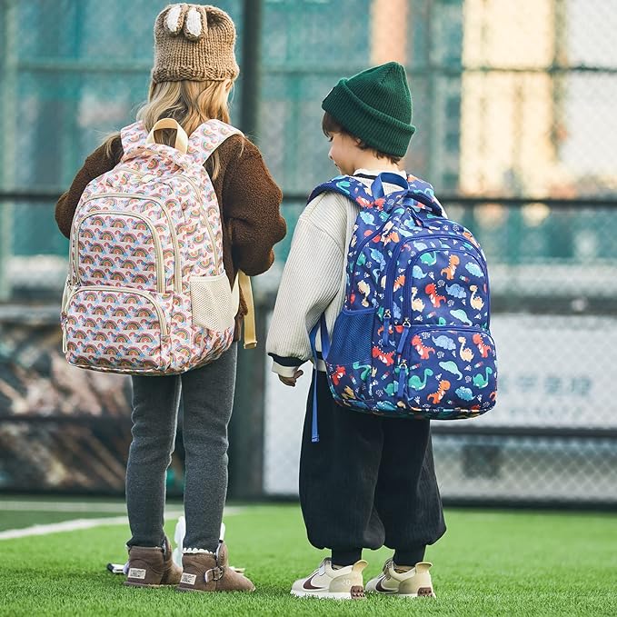 CLUCI Kids Backpack for Boys Bookbags Preschool Toddler Daycare School Bag Elementary Kindergarten Lightweight Waterproof Bluey Backpack Dinosaurs