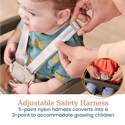 ECR4Kids ASATT High Chair, Toddler Chair, Grey Wash