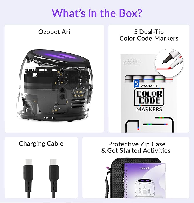 Ari Entry Kit | Interactive Learning Robot with Touch Screen, ToF Sensor, Accelerometer, Gyroscope, and AI Integration | Hands-On STEM Education for Classrooms and Homeschool