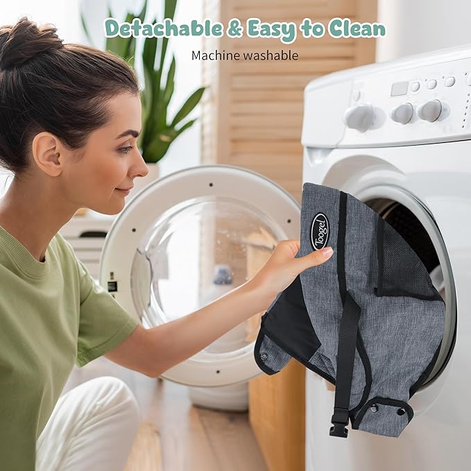 Booster Seat for Dining Table: Portable Toddler Booster Chair with Safety Buckle and Height Adjustable, Baby Feeding High Chair for Home Travel - Brown