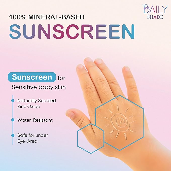 Babe Shade Kids Tinted Mineral Sunscreen for Face with SPF 30 - Non-Nano Zinc, Reef Safe, Travel Size Water Resistant & Hypoallergenic Skin Care Formula for All Types of Skin Tone - Pack 2