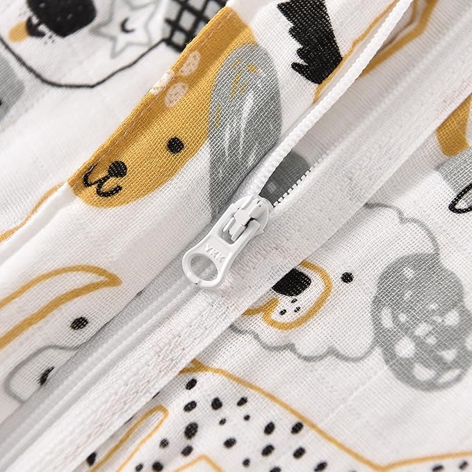 Baby Sleep Sack 2-4 T Baby Wearable Blanket 100% Organic Cotton 0.5 TOG Toddler Sleeping Sack 2- Way Zipper Soft Lightweight X-Large Pup