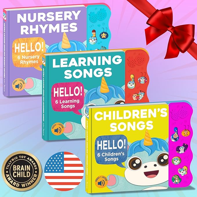Children's Songs: Musical Toys & Interactive Sound Book for Toddlers 1-3, Baby’s First Year Music Book Gift, Singing Book for 1 Year Old Toddler & Kids, Nursery Rhymes Musical Books & Educational Toy