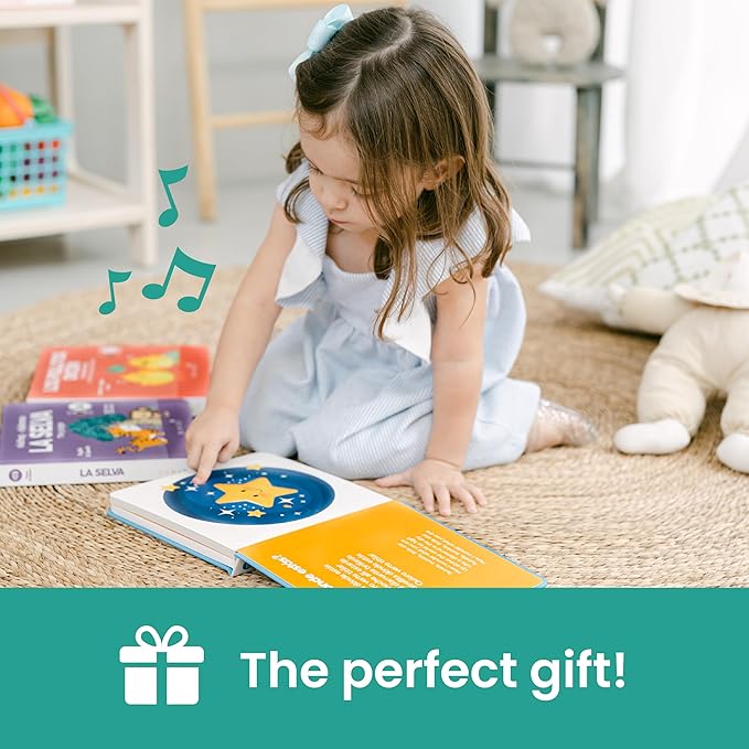 Binibi Spanish Musical Book for Toddlers 1-3 Estrellita ¿Dónde Estás? & Other Nursery Rhymes | Spanish Learning for Kids | Bilingual Children's Sound Book | Libro en español para bebés