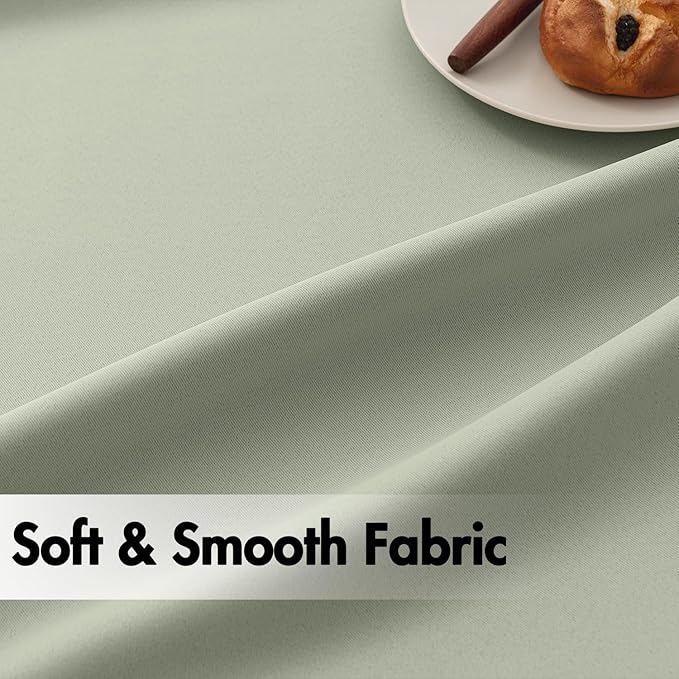 ANRODUO Sage Green Room Darkening Curtains 84 Inch Long 2 Panels Set Thermal Insulated Blackout Drapes with Hooks, Rings, Clips - Light Blocking & Soundproof, Soft Fabric Machine Washable