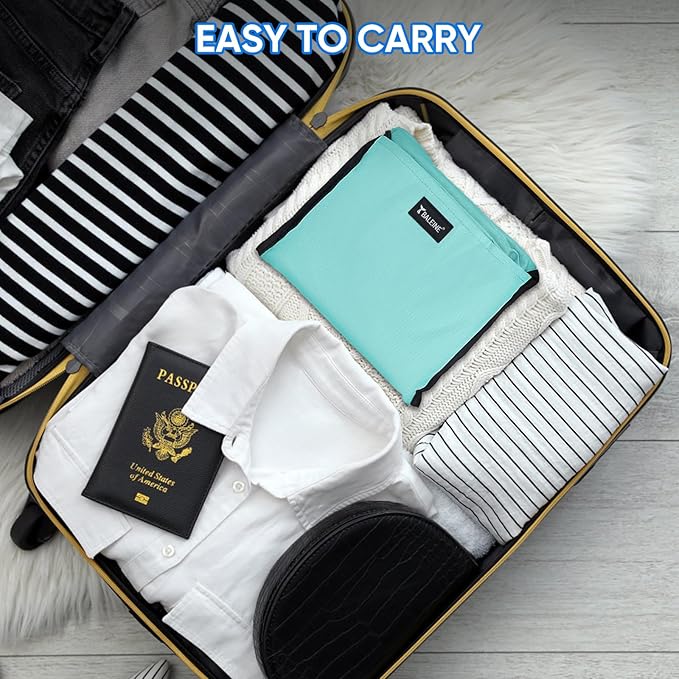 BALEINE 150L Laundry Bag Backpack, 900D Oxford Fabric Large Travel Laundry Bags with Shoulder Straps and 2 Mesh Pockets for College Dorm, Apartment, Laundromat (Sky Blue, 150L)