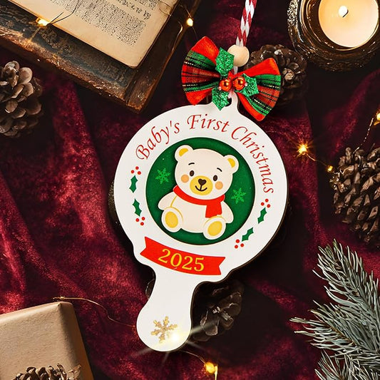Baby First Christmas Ornament 2025 for Girl Boy - Baby's 1st for Parents, Gingerbread Newborn Ornament Keepsake Babys First Xmas Ornaments for Xmas Tree Decorations