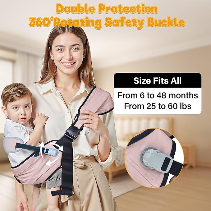 Baby Carrier Newborn to Toddler,Adjustable Baby Sling Carrier,Comfortable and Lightweight Toddler Carrier for 25-60 lbs,Ideal for Shopping Travelling