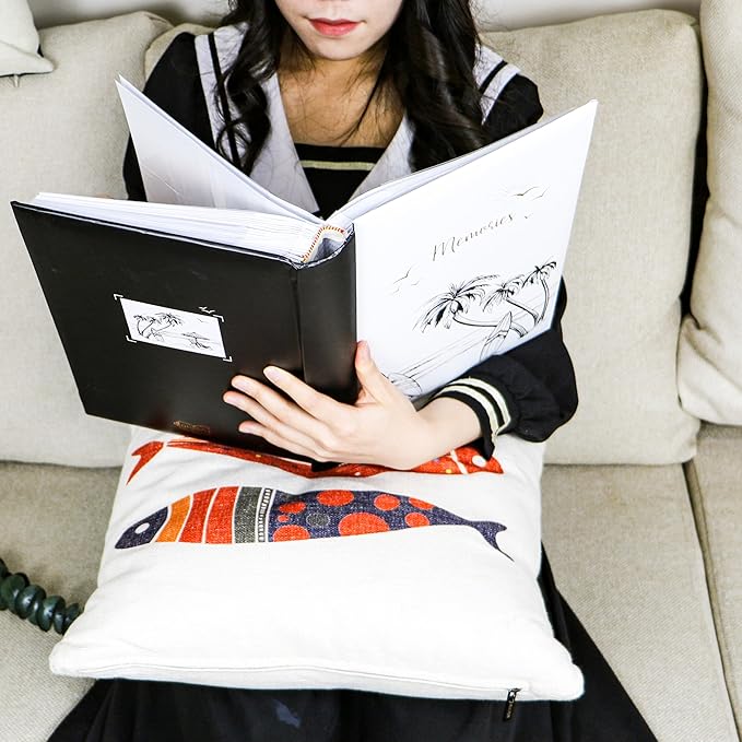 Holoary Travel Photo Album 4x6 - 300 Photos, Three Pictures Per Page, Memo Area, Beach & Vacation Memories