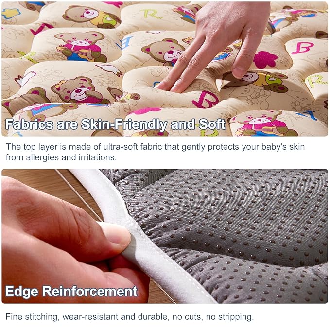 Baby Play Mat - 71" X 59",Premium Thicker Foam One-Piece Crawling Mat, Machine Washable, Extra Large Anti-Slip Activity Playmat for Babies, Toddlers & Infants