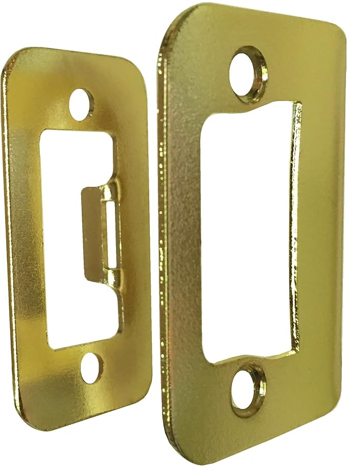 Gator Door Latch Restorer - Strike Plate (Bright Brass)
