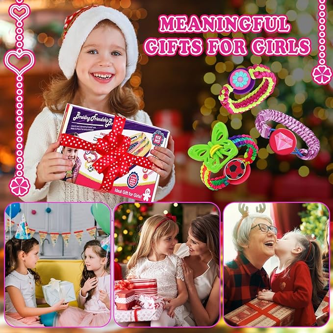 civan Friendship Bracelet Making Kit - Crafts for Kid Girls Toys Ages 8-13, String Bracelet Maker Tool with Beads - Kids Jewelry-Making Kit Christmas Birthday Gift for Girls 6 7 8 9 10 11 12 13