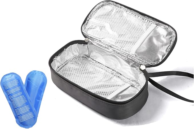 Insulated Breastmilk Cooler Bag with 2 Ice Packs - Breastmilk Cooler Organizer Bag for Daycare, Breastfeeding Mom Travel Outdoor