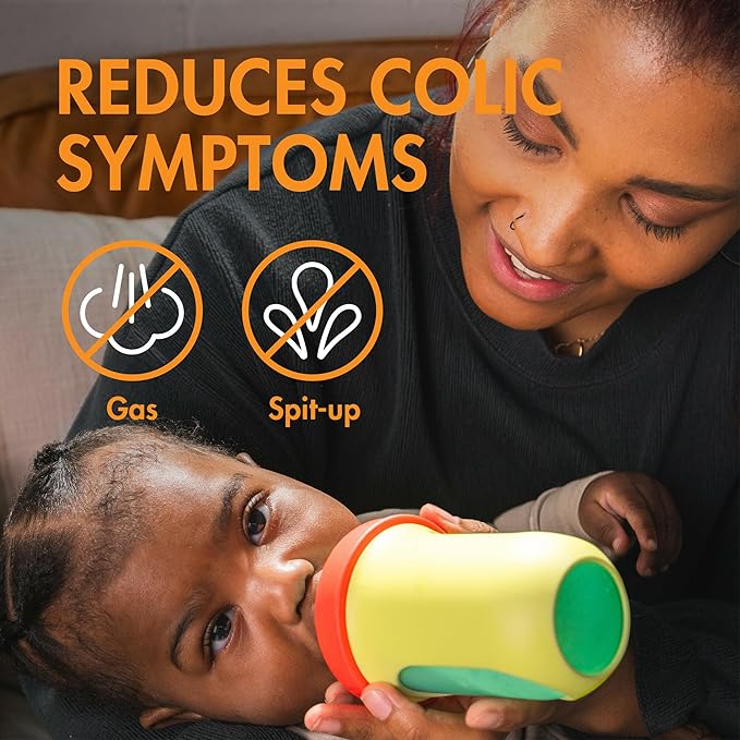 Boon Nursh Reusable Silicone Pouch Baby Bottles - Medium Flow Nipple - Silicone Baby Bottle Pouch and Nipple - Baby Feeding Essentials - Color Block - 3-6 Months - 3 Count - 8 Ounce