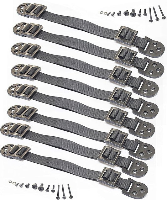 Boxiki kids Furniture Straps - Anti Tip Strap for Baby Proofing & Child Safety - 8 Pack of Adjustable Wall Straps and TV Straps - Fixings to Anchor Shelves & Cabinets(Black)