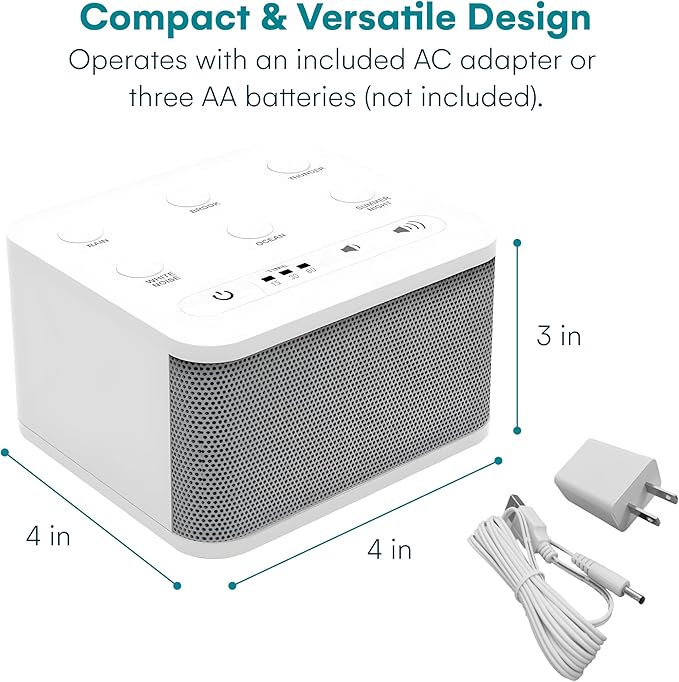 Big Red Rooster Sleep Sound Machine - White Noise Device for Kids and Babies with Rain and Nature Sounds - Portable Noise Cancellation for Nap Time, Bedroom, Nursery, or Office - 4x4x3 in