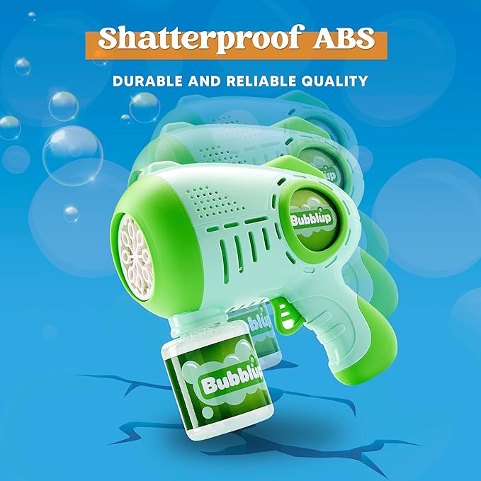 JOYIN 2 Kids Bubble Guns with 4 Bottles Solution, Automatic Bubble Machine Gun with 8 Holes for Kids, Adults, Summer Toys, Easter Basket Stuffers, Birthday Gift, Party Favors