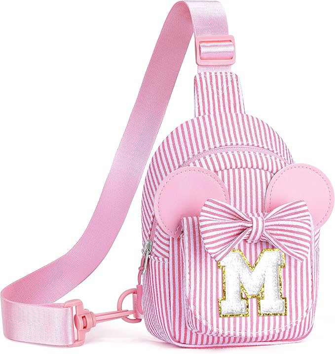 Girls Sling Bag, Small Belt Bags for Girl, Gifts for Girls Kids, Friend Granddaughter Birthday Gift for Kids Daughter Sister Niece Girl Gifts Trendy Stuff Crossbody Fanny Packs (Pink M)
