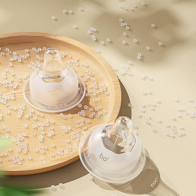 YOHKOH Newborn Glass Baby Bottles with Slow Flow Nipple for 0+ Months, Wide Neck Feeding Bottle, 2.7oz/80ml (Blue, 2.7oz (Pack of 2))