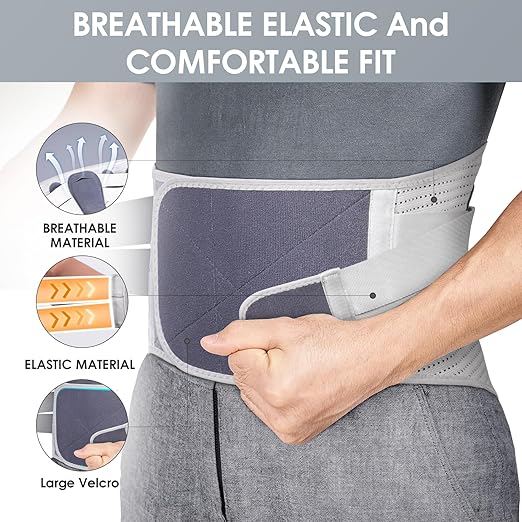 Elastic Abdominal Binder Lower Waist Support Belt, Post Surgery Postpartum Belly Band Wrap Back Support Belt Stomach Compression Wrap Waist Recovery for Men and Women (Medium)