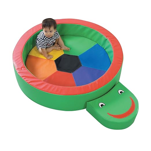 Children's Factory Turtle Hollow Play Yard, Soft Toddler Indoor Playground for Daycare, Preschool, 59" x 44" x 9.5"