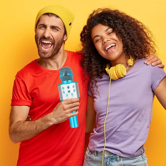 Bluetooth Karaoke Microphone Wireless: Portable Handheld Mic for Kids Adults Singing - Perfect for Christmas Birthday Holiday Party