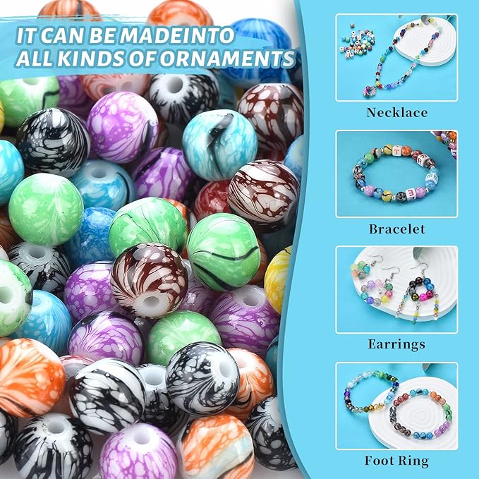 Glass Beads for Jewelry Making,1400Pcs Over 120 Different Pattern Beads Bulk, Include Crystals Beads, Crackle Beads, Letter Beads, Bicone Bead, Spacer Beads for Bracelet Earring Necklace DIY Crafts