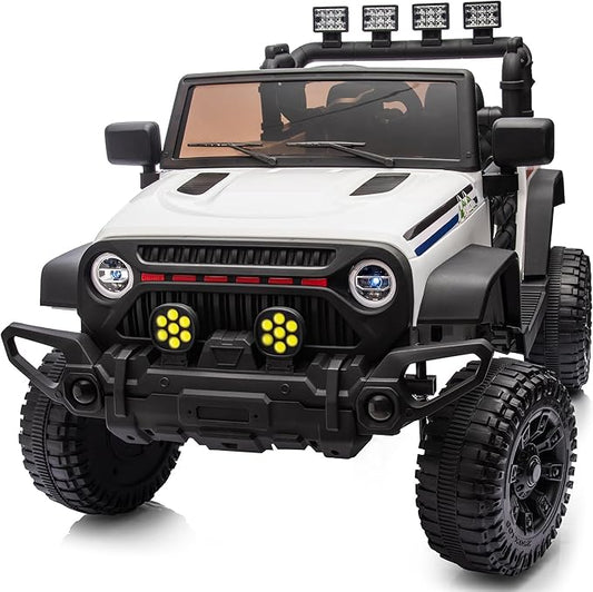 24V Kids Ride on Toy, Kids Electric Vehicles Car Ride on Car Truck for Toddlers with Remote Control, 2x200W Motor - Snow White