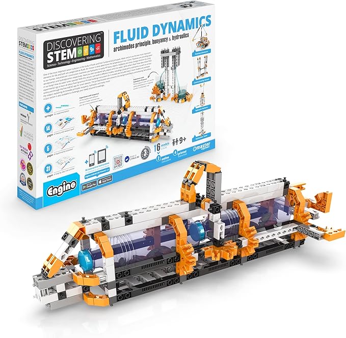 Engino STEM Toys, Fluid Dynamics, Building Toys for Kids 9+, Educational Kit, Gift for Boys & Girls, Fun STEM Projects, Engineering Kit (6 Model Options)