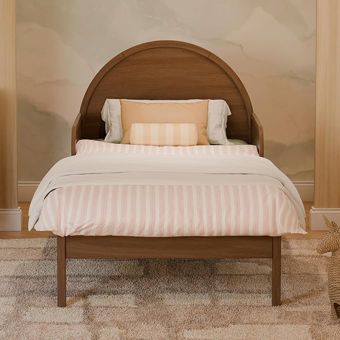 Babyletto Twin/Full Size Guardrail - GREENGUARD Gold Certified Bed Rail for Toddlers - Removable Wooden Baby Bedside Railing Guard for Child Safety & Sleep - Kids/Toddler Bed Rails/Side Guards, Walnut