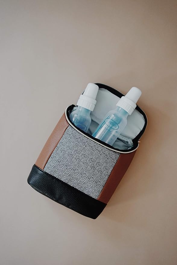 Itzy Ritzy Insulated Bottle Bag – Keeps Bottles Warm or Cool - Holds 3 Bottles & Features Interior Pocket For Ice Pack (Not Included), Coffee and Cream