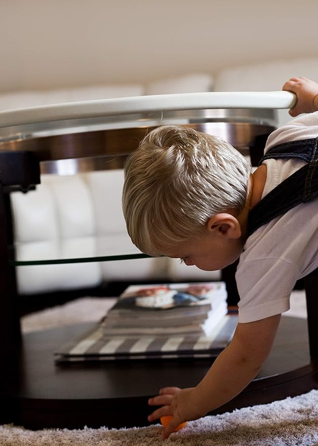 Furniture Edge and Corner Guards | 20.4ft Protective Foam Cushion | 18ft Bumper 8 Adhesive Childsafe Corners | Baby Child Proofing Set NonToxic and Safe for Table, Fireplace, Countertop | White