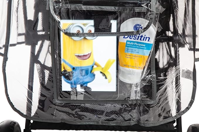 Graco Travel System Weather Shield, Baby Rain Cover, Universal Size to fit Most Travel Systems, Waterproof, Windproof, Ventilation, Sun Protection, Shade, Umbrella, Pram, Vinyl, Plastic, Clear