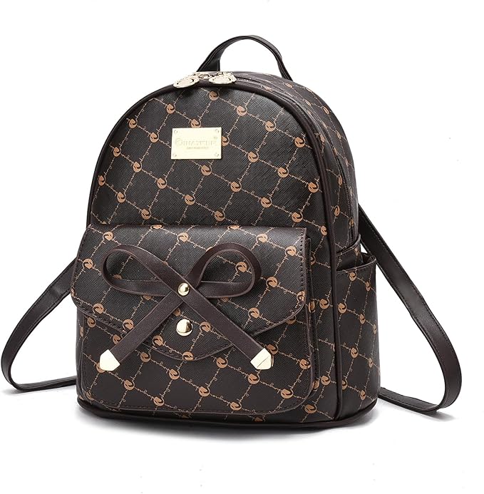 I IHAYNER Girls Bowknot Cute Leather Backpack Mini Backpack Purse for Women