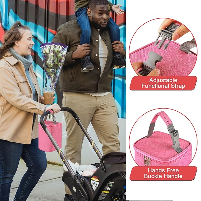 Accmor Breastmilk Cooler Bag, Baby Bottle Cooler Bags, Insulated Tote Bags On The Go, Fits 4 Large 8oz Bottles, for Nursing Mom Daycare Travel