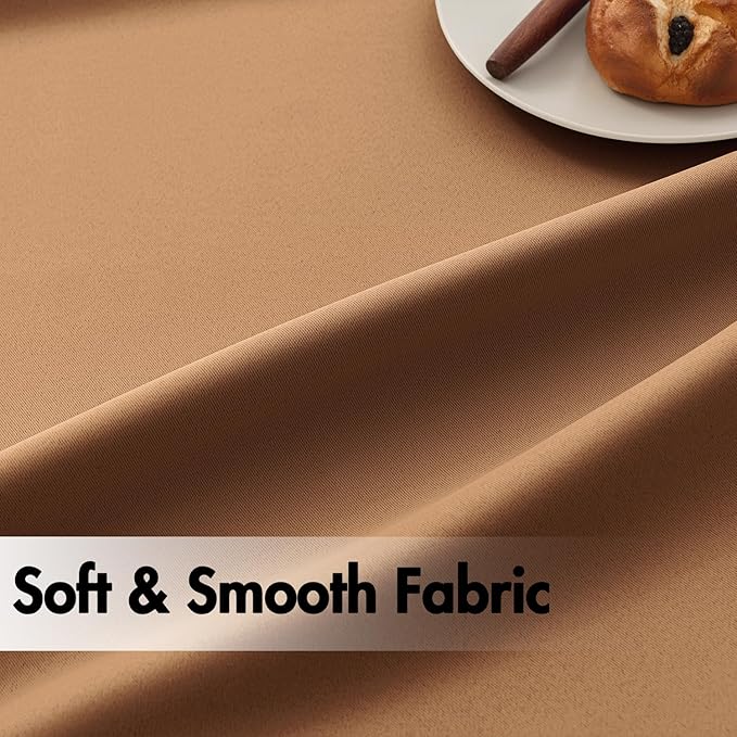 ANRODUO Back Tab Blackout Curtains for Bedroom Living Room, Rod Pocket Pinch Pleated Thermal Insulated Room Darkening Curtains 96 Inches Long 2 Panels, Brown, 42 x 96 Inch