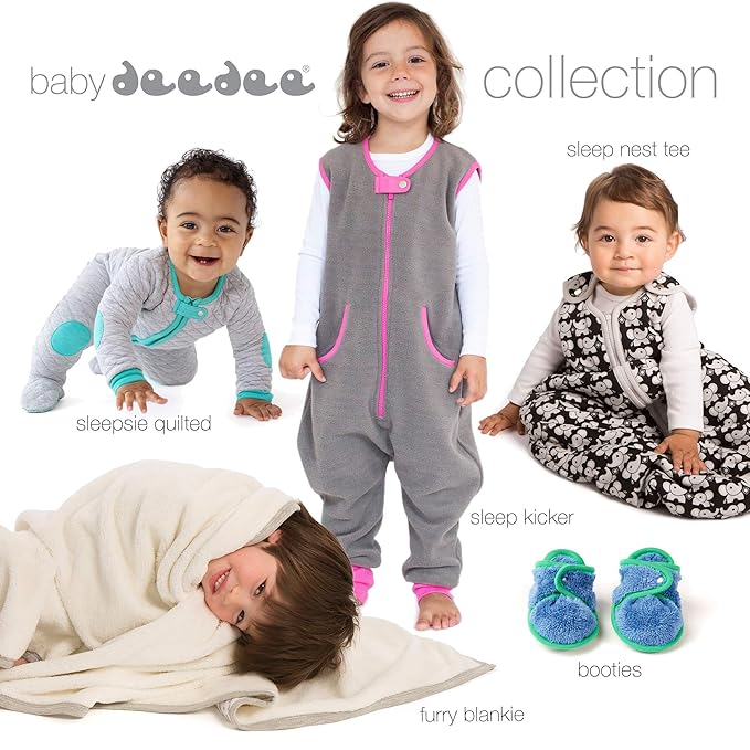 baby deedee Sleep Nest Teddy Baby Sleeping Bag, Fuzzy Dino, Small (0-6 Months)