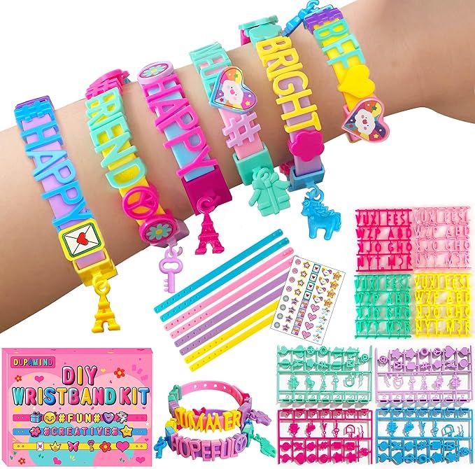Art & Craft Kits for Kids, DIY Friendship Bracelet Making Kit for Girls, Jewelry Making with Charm & Stickers, Birthday Gifts for Ages 5-12, Toys for Ages 5, 6, 7, 8, 9, 10, 11, 12 Years Old