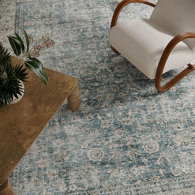 Area Rugs 10x14 Living Room: Washable Rugs for Bedroom Vintage Stain Resistant Non Slip Low Pile Large Boho Carpet for Kitchen Dining Room Farmhouse Kids Room Nursery