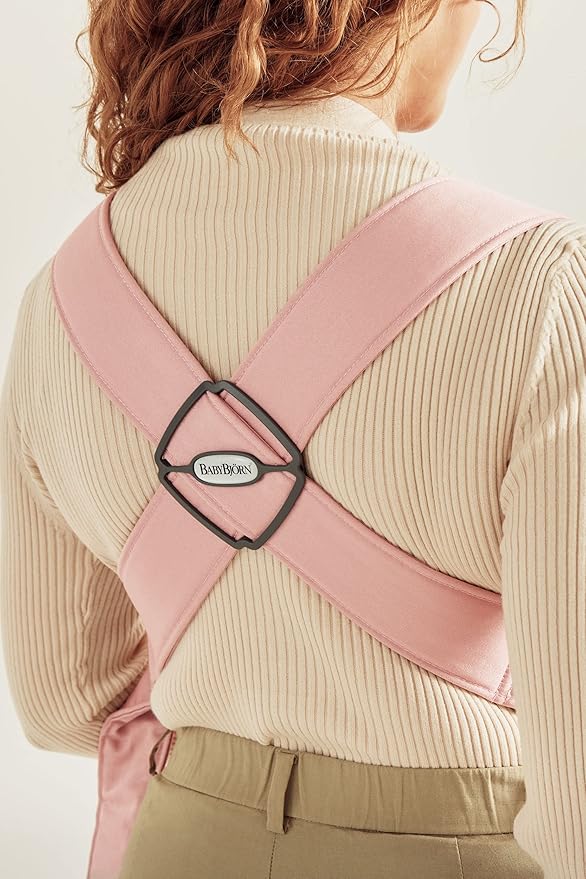 BabyBjörn Baby Carrier Mini, Light Pink, 3D Jersey | Infant Carrier (7-25 lbs), Ergonomic, Easy-to-Use