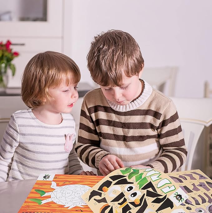 90shine 4PCS Halloween Crafts for Kids Ages 4-8 Sticker Books Gift Party Favors Create 40 Pictures