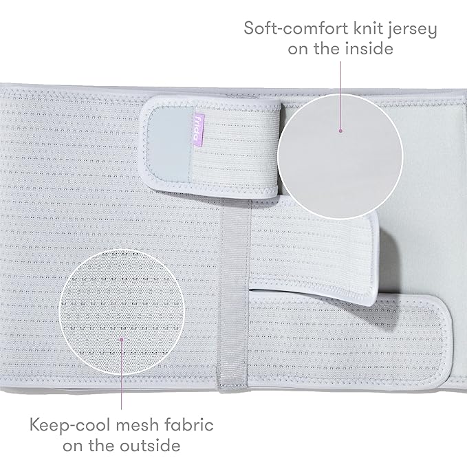 Frida Mom Belly Binder, Postpartum Essentials for Natural and C-Section Recovery, Adjustable Compression Wrap, After Birth Brace, Abdominal Band, 9" High