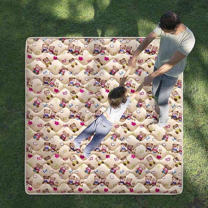 High-Density Foam Baby Play Mat, 50x50 Inches Thicken One-Piece Comfortable and Soft Playmat, Non Slip Machine Washable Floor Mat for Infants, Tapete Para Bebes,Toddlers