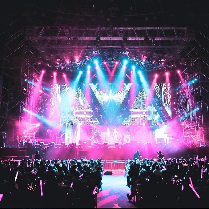 Glow Fever Glow in The Dark Sticks - 100 ct 6" Glow Sticks Bulk Party Pack with End Caps & Lanyards - Glow Party Favors for Concert, Festival, & Wedding Neon Light Sticks by Party Dragon, Purple