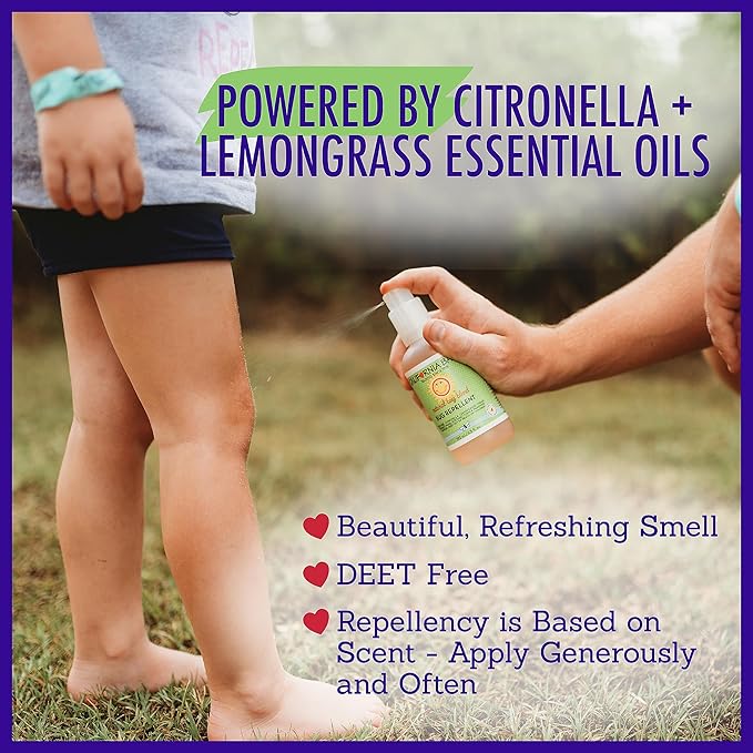 California Baby Natural Bug Repellent Spray | Citronella Bug Spray | DEET-Free | Repels Mosquitoes + Bugs | Allergy Friendly | Great Smell | Baby & Adult Insect Repellent Spray | 59 mL / 2 oz.