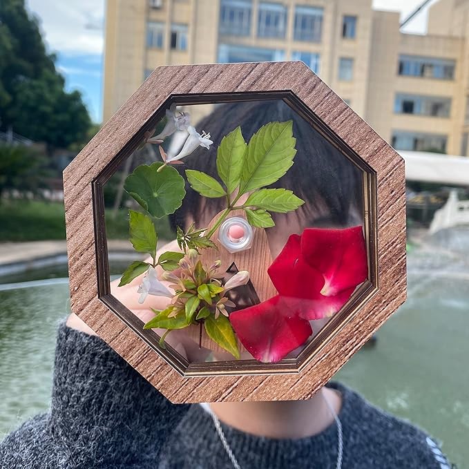 2PCS Natural DIY Kaleidoscope Kit, New Wooden Magic Rotating Kaleidoscope Making Set for Nature Lovers, Best Gift, Outdoor Classic Handmade Education Toys